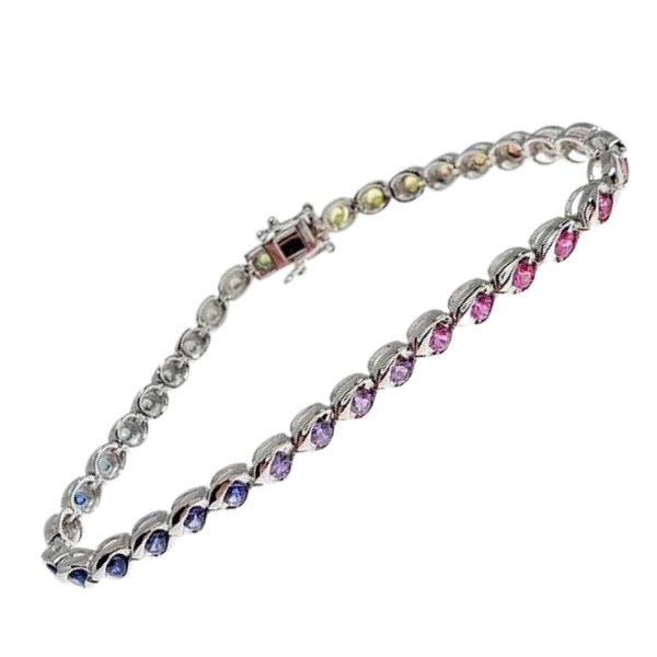 Pink Purple Sapphire Bracelet J. Thomas Jewelers Rochester Hills, MI