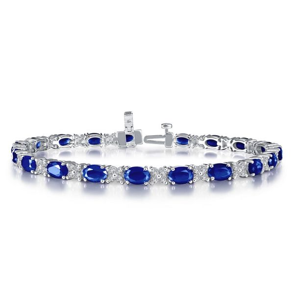 Sterling Oval Sapphire and Lassaire Gemstone Bracelet J. Thomas Jewelers Rochester Hills, MI