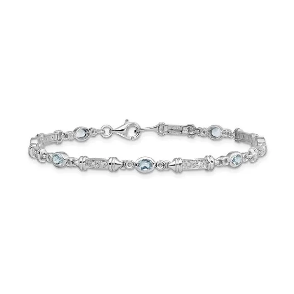 Aquamarine And Diamond Bracelet J. Thomas Jewelers Rochester Hills, MI