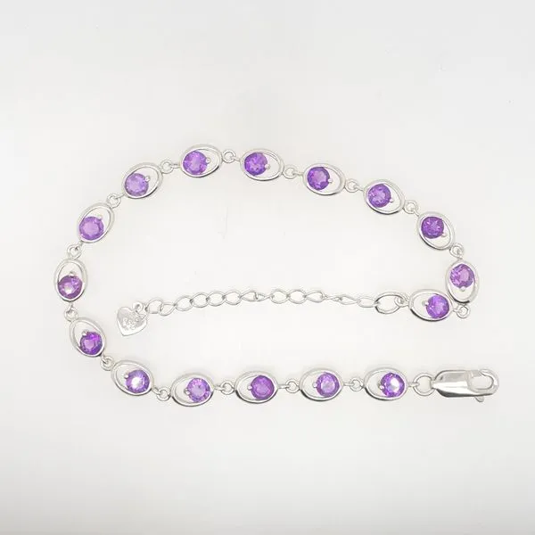 Sterling Silver Amethyst Bracelet J. Thomas Jewelers Rochester Hills, MI