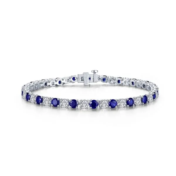 Simulated Sapphire And Lasaire Gemstone Bracelet J. Thomas Jewelers Rochester Hills, MI
