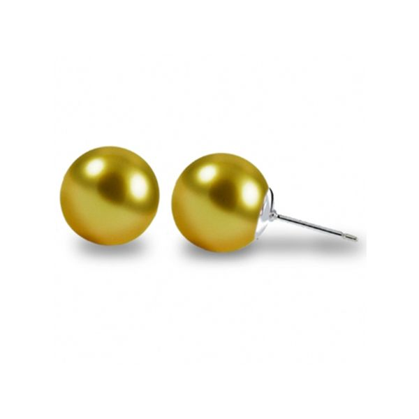 Golden Pearl Studs J. Thomas Jewelers Rochester Hills, MI