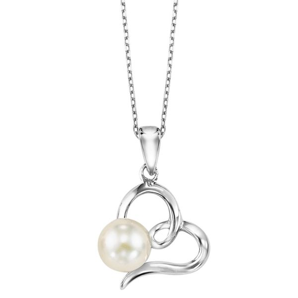 Sterling Silver Pearl Heart Pendant J. Thomas Jewelers Rochester Hills, MI