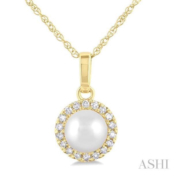 Yellow Gold Halo Pearl J. Thomas Jewelers Rochester Hills, MI