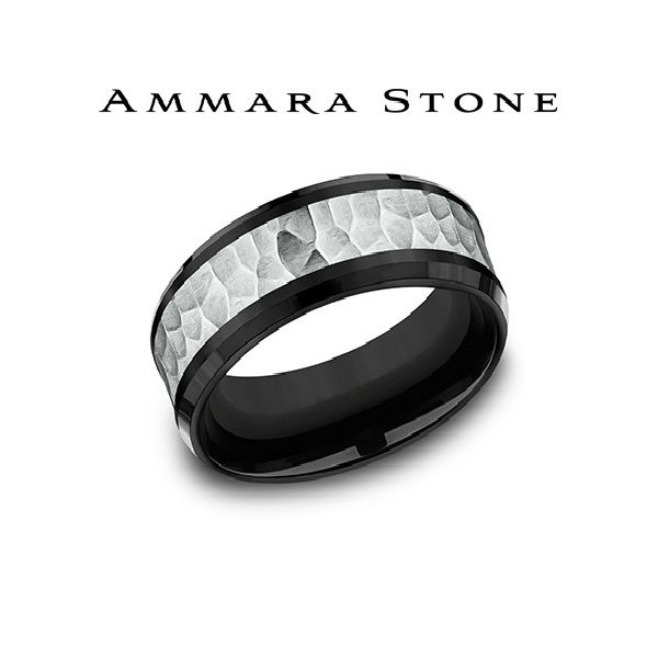 Ammara Stone - 14 Karat White Gold With Black Titanium Ring J. Thomas Jewelers Rochester Hills, MI