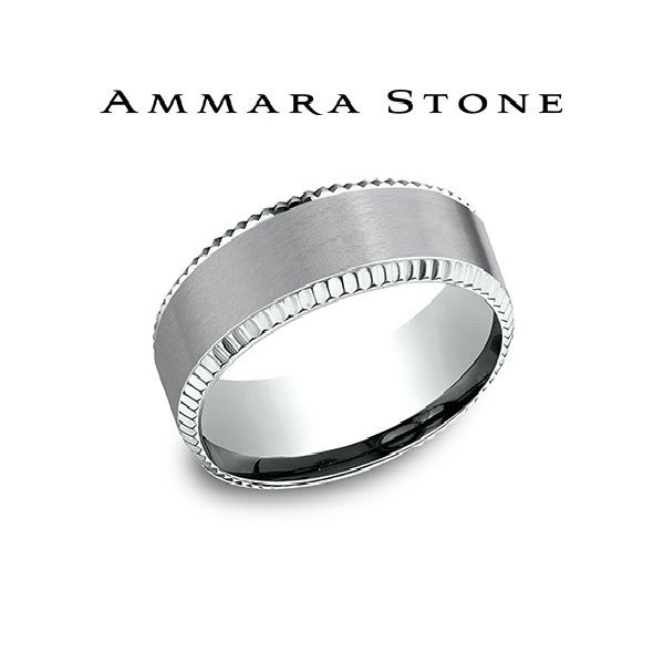 Ammara Stone - 14 Karat White Gold And Gray Tantalum Ring J. Thomas Jewelers Rochester Hills, MI