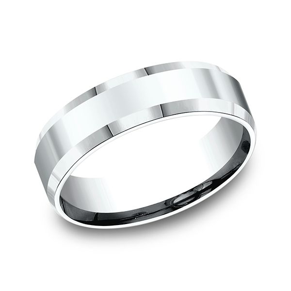 6 MM Comfort-Fit High Polished Carved Design Band with Beveled Edge J. Thomas Jewelers Rochester Hills, MI