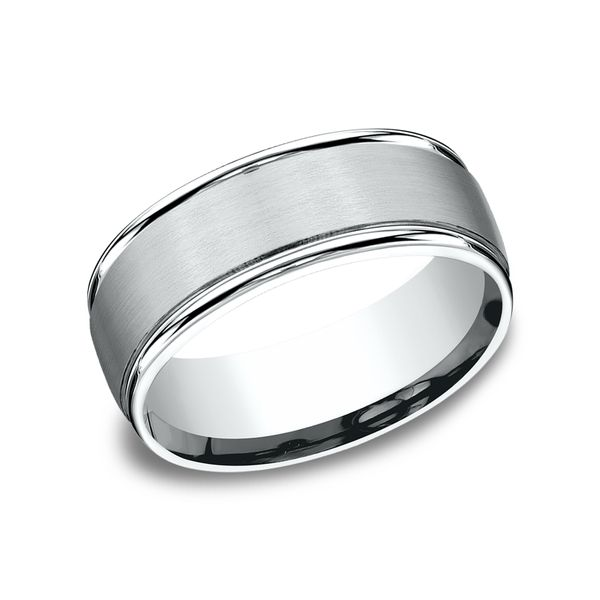 8Mm Comfort-Fit Band Features A Satin-Finished Surface With A High Polished Round Edge J. Thomas Jewelers Rochester Hills, MI