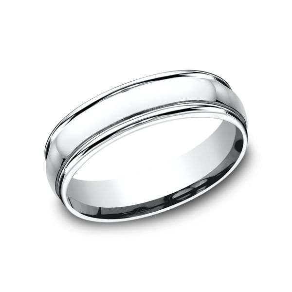 14 Karat White Gold High Polish Comfort Fit Wedding Band, 6 MM J. Thomas Jewelers Rochester Hills, MI