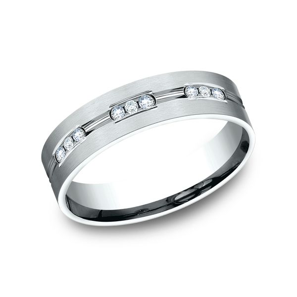 6MM Comfort-Fit Etched Channel Diamond Eternity Band With 18 Diamonds, 0.36 Ctw J. Thomas Jewelers Rochester Hills, MI