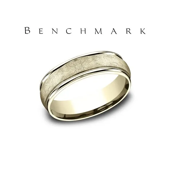 14 Karat White Gold 6.5Mm Comfort-Fit Band, High Polish Round Edges, Swirl Fiberglass Finish J. Thomas Jewelers Rochester Hills, MI