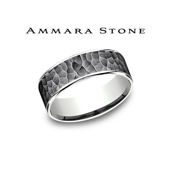 Hammered Tantalum And White Gold Ring J. Thomas Jewelers Rochester Hills, MI