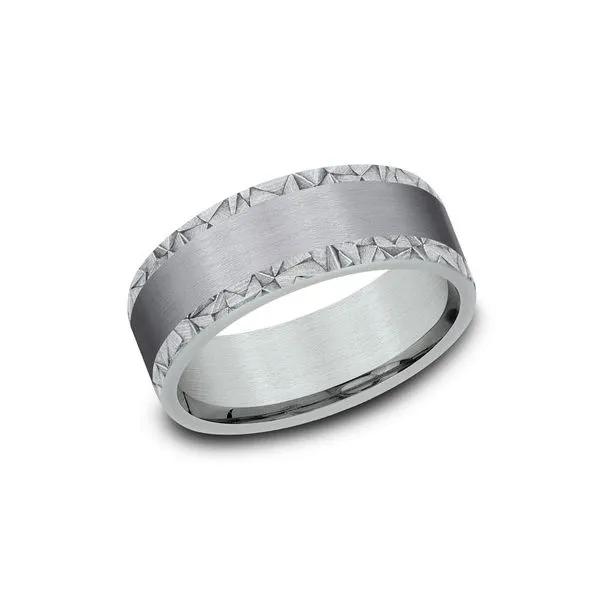 14K White Gold, Grey Tantalum,  Kaleidoscope Pattern J. Thomas Jewelers Rochester Hills, MI