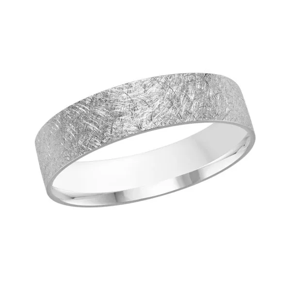 5.0Mm White Gold Band Image 3 J. Thomas Jewelers Rochester Hills, MI