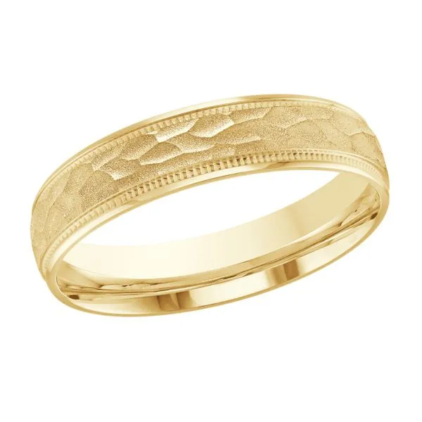 5.0Mm Milgrain Gold Band Image 2 J. Thomas Jewelers Rochester Hills, MI