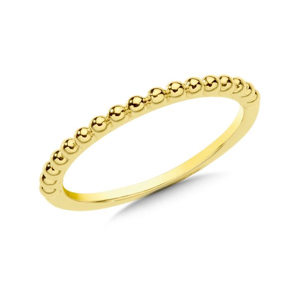 Gold Beaded Stackable Ring J. Thomas Jewelers Rochester Hills, MI