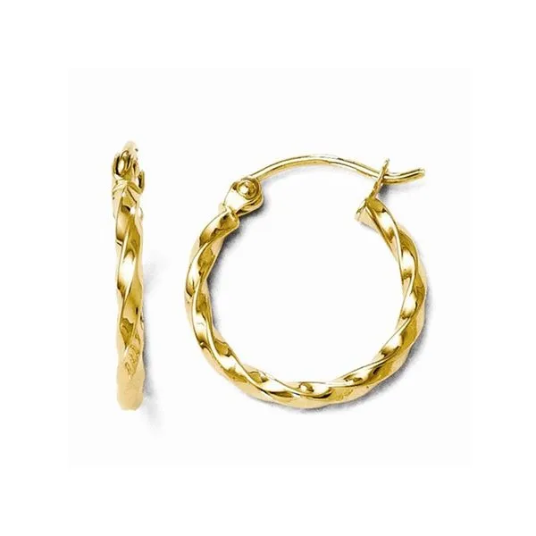 14 Karat Twisted Hoops J. Thomas Jewelers Rochester Hills, MI