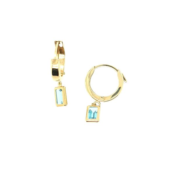 Blue Topaz Earrings Image 2 J. Thomas Jewelers Rochester Hills, MI