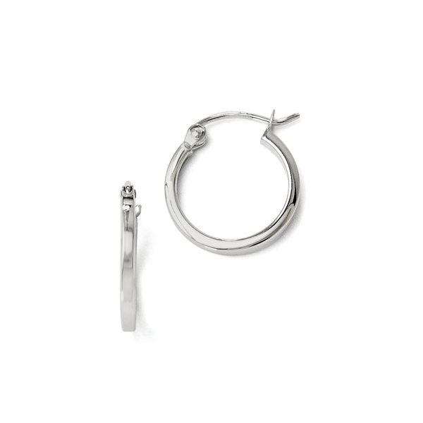 10 Karat White Gold Small Hoop J. Thomas Jewelers Rochester Hills, MI