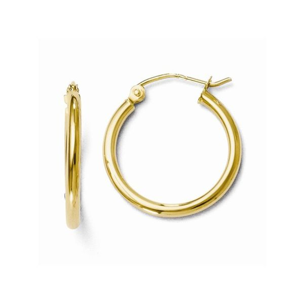 14 Karat Polished Hoop Earrings J. Thomas Jewelers Rochester Hills, MI