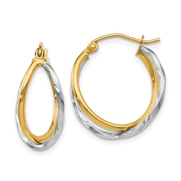 14 Karat  Polished Hinged Earrings J. Thomas Jewelers Rochester Hills, MI