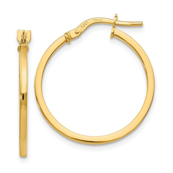 Yellow Gold Polished Hoops J. Thomas Jewelers Rochester Hills, MI