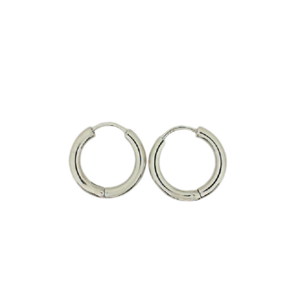 White Gold Hinged Hoops J. Thomas Jewelers Rochester Hills, MI