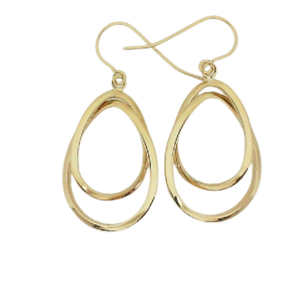 Yellow Gold Double Drop Earrings J. Thomas Jewelers Rochester Hills, MI