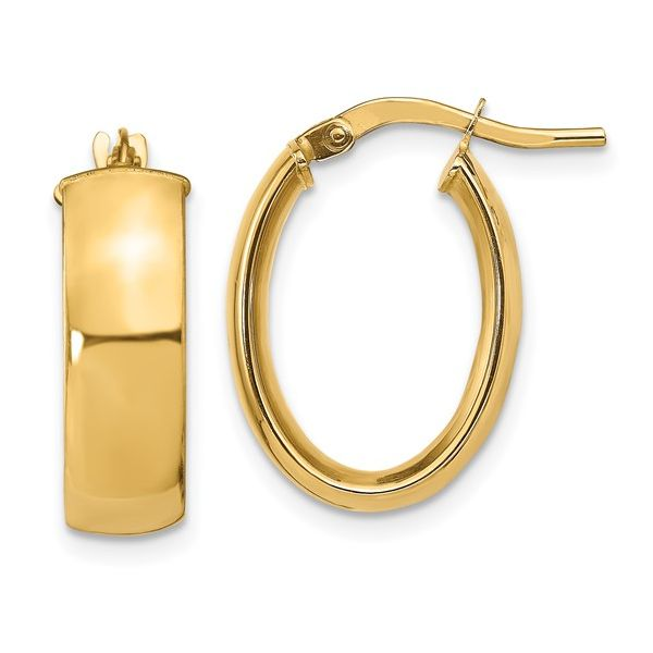 Gold Polished Hoop Earrings, 5.75 MM J. Thomas Jewelers Rochester Hills, MI