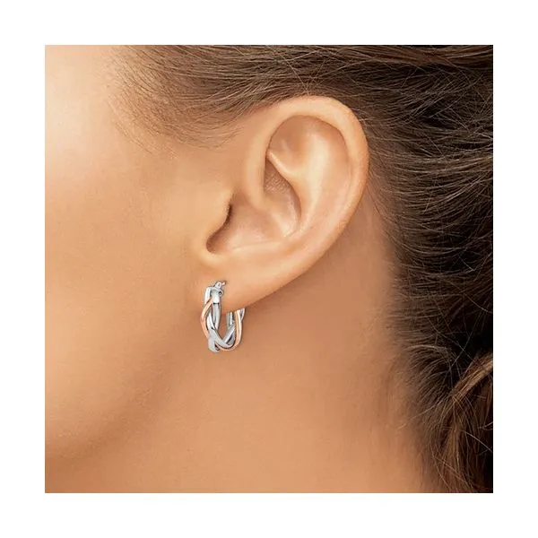 10 Karat Gold Twist Earrings Image 2 J. Thomas Jewelers Rochester Hills, MI