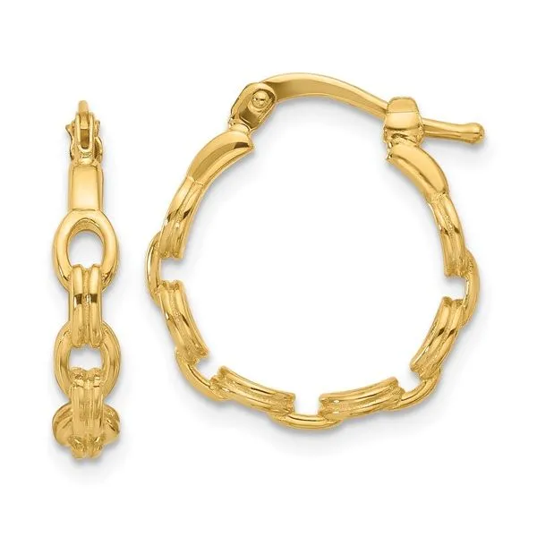 Link Hoop Earrings J. Thomas Jewelers Rochester Hills, MI