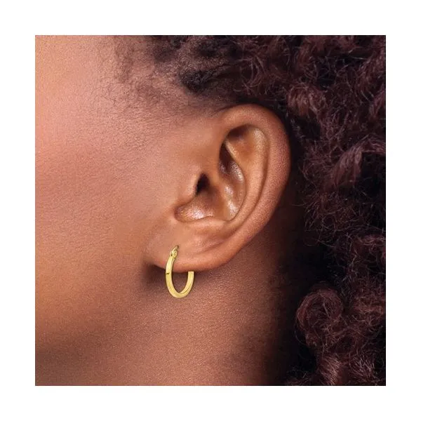 10 Karat Classic Hoop Image 2 J. Thomas Jewelers Rochester Hills, MI
