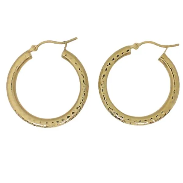 Diamond Cut Hoop Earrings J. Thomas Jewelers Rochester Hills, MI