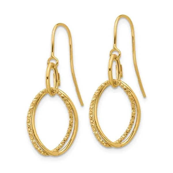 Dangle Yellow Gold Earrings J. Thomas Jewelers Rochester Hills, MI