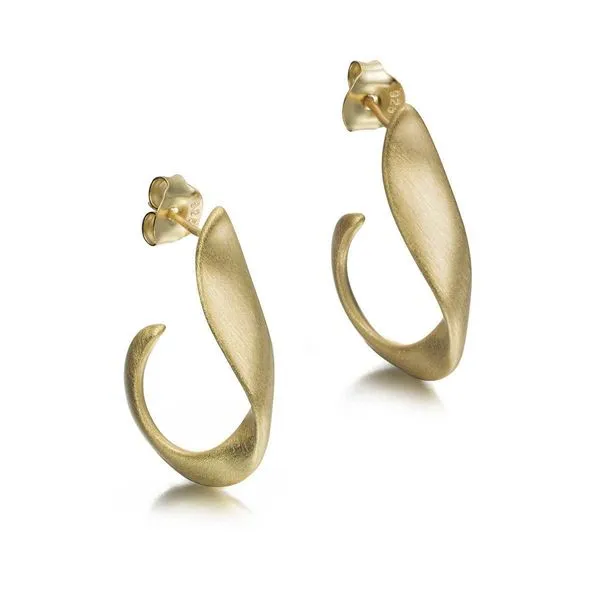 Jorge Revilla Sterling Silver With 18 Karat Gold Overlany Earrings J. Thomas Jewelers Rochester Hills, MI