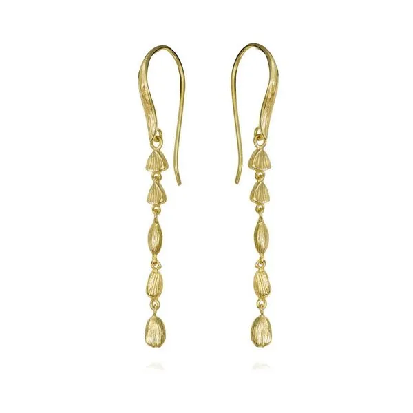 Jorge Revilla Sterling Silver With 18 Karat Gold Overlay Dangle Earrings J. Thomas Jewelers Rochester Hills, MI