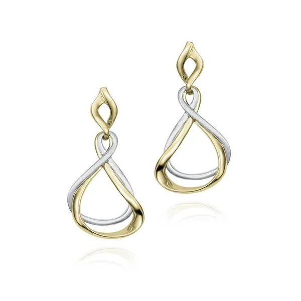 Jorge Revilla Sterling Silver With 18 Karat Gold Overlay Dangle Earrings J. Thomas Jewelers Rochester Hills, MI