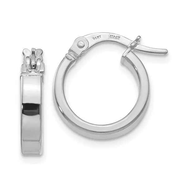White Gold Small Hoops J. Thomas Jewelers Rochester Hills, MI