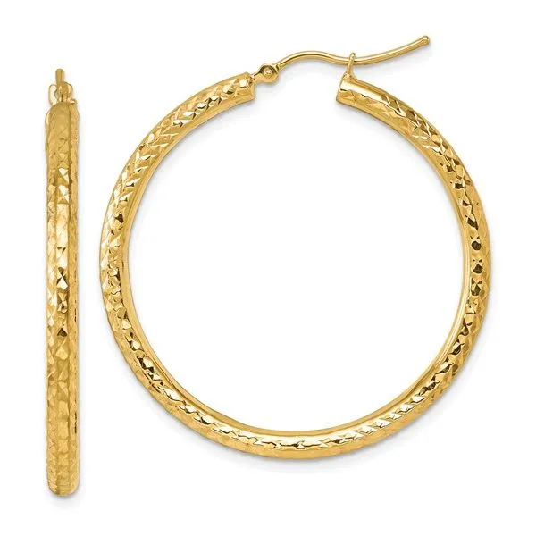 40Mm Yellow Gold Hoops J. Thomas Jewelers Rochester Hills, MI