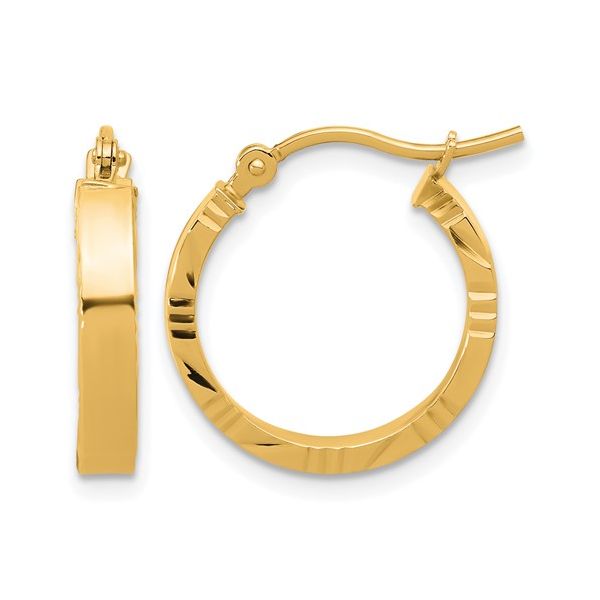 10 Karat Yellow Gold Hoops J. Thomas Jewelers Rochester Hills, MI