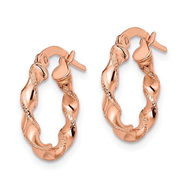 Rose Gold Hoops Image 2 J. Thomas Jewelers Rochester Hills, MI