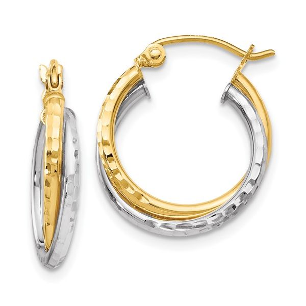 Textured Gold Hoops J. Thomas Jewelers Rochester Hills, MI