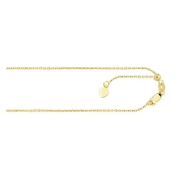 Diamond Cut Adjustable Cable Chain J. Thomas Jewelers Rochester Hills, MI