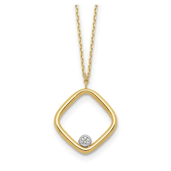 Square Yellow Gold Necklace J. Thomas Jewelers Rochester Hills, MI