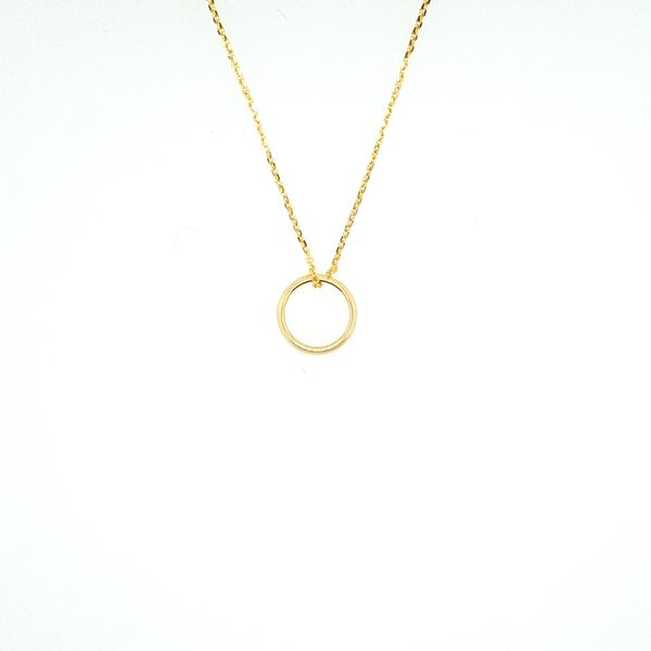 Yellow Gold Classic Circle Pendant J. Thomas Jewelers Rochester Hills, MI