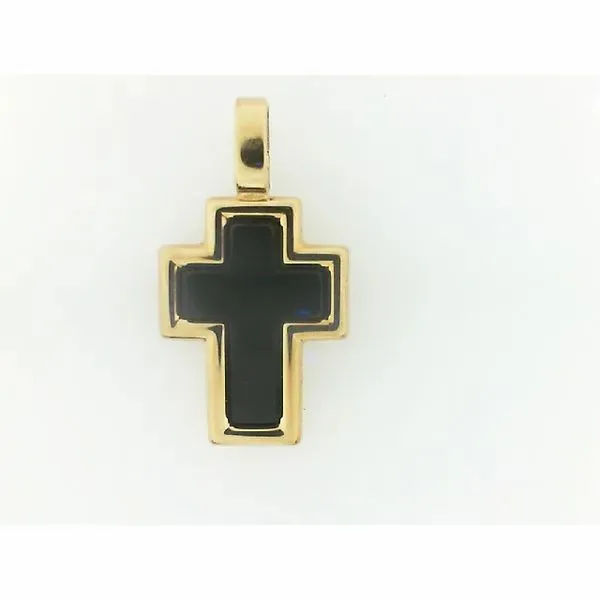 Yellow Gold Onyx Cross J. Thomas Jewelers Rochester Hills, MI