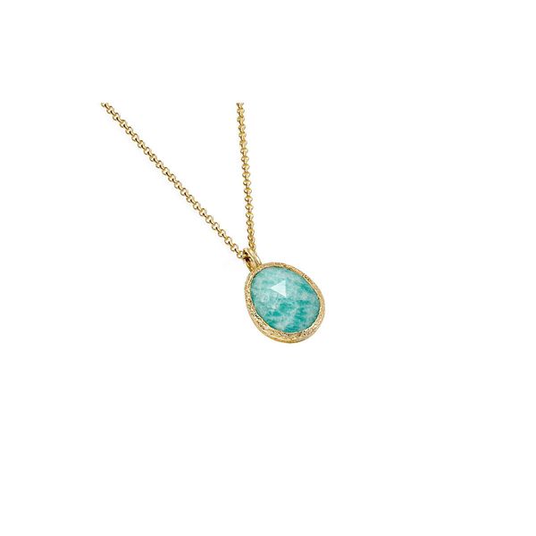 Gold Vermeil Amazonite Pendant J. Thomas Jewelers Rochester Hills, MI
