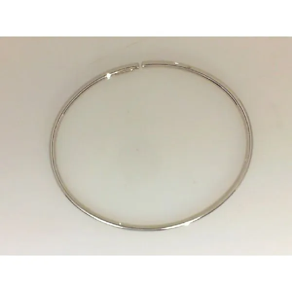 14 Karat White Gold Bangle Bracelet, 2 MM J. Thomas Jewelers Rochester Hills, MI