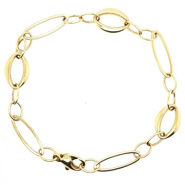 Oval Design Gold Bracelet J. Thomas Jewelers Rochester Hills, MI