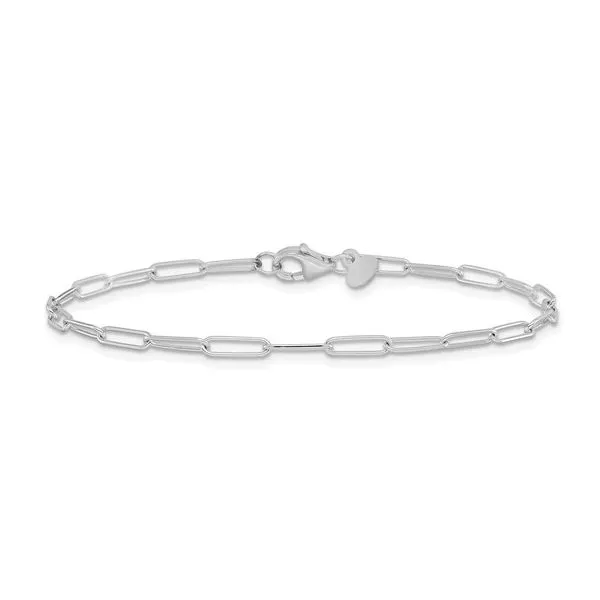 Thin White Gold Paperclip Image 2 J. Thomas Jewelers Rochester Hills, MI